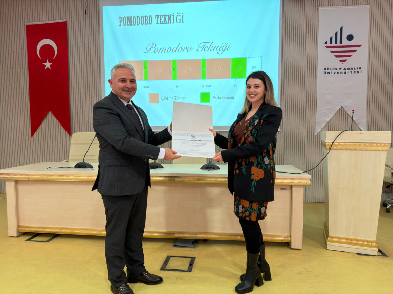 Bölümümüz öğretim üyelerinden Dr. Öğr. Üyesi Tuba BIYIKBEYİ BAŞDAĞ, üniversitemiz öğrencilerine seminer verdi